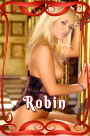 Robin is already out of breath. She's been warming herself up. 